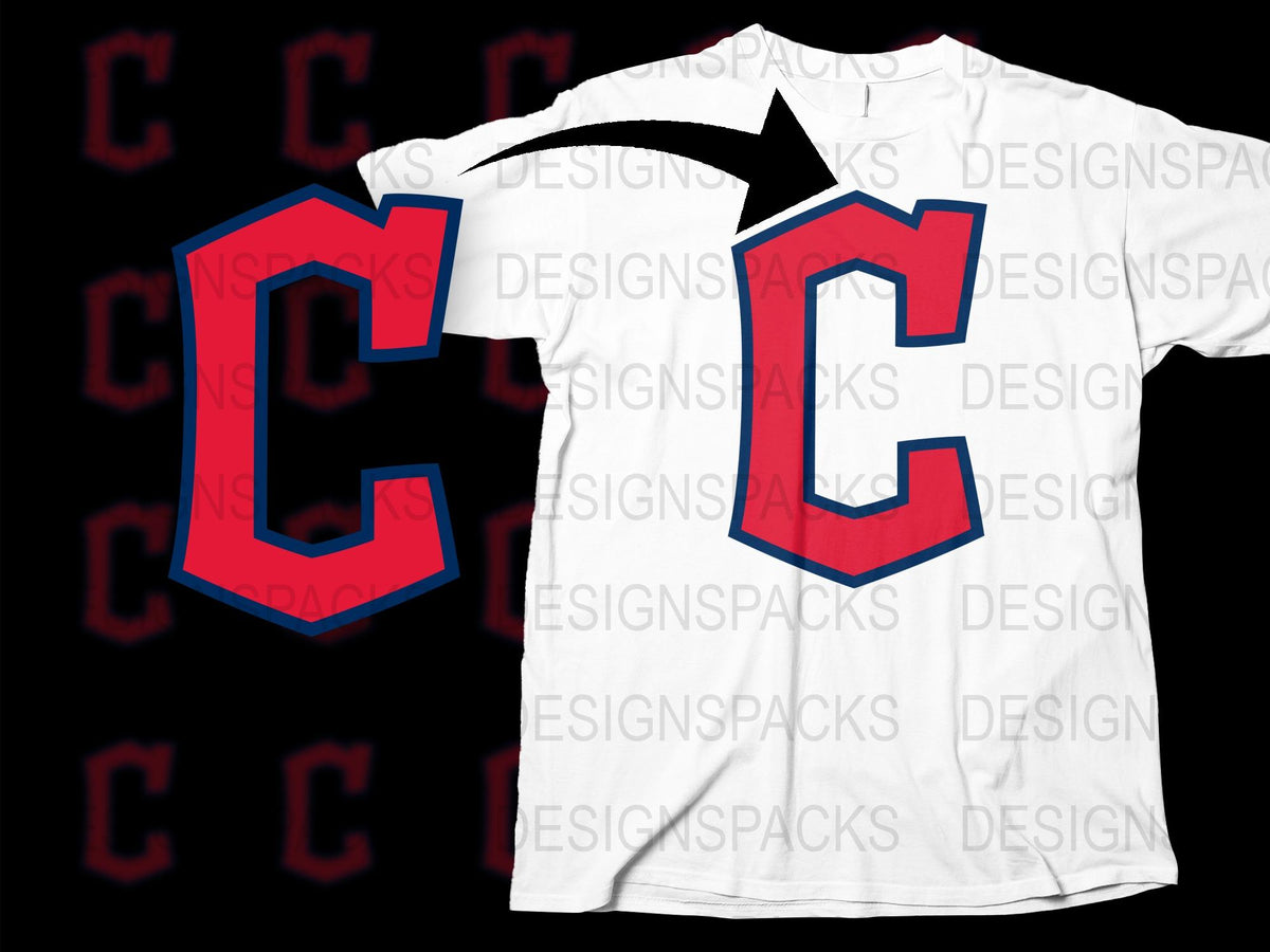Men's White Sports T-Shirt with Red and Blue Letter C Design, Casual Athletic Tee