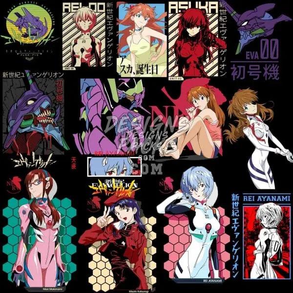 19 Evangelion Designs Bundle PNG designspacks