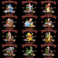 Load image into Gallery viewer, 19 Cartoons Disney World Florida 1971 CHRISTMAS Designs Bundle PNG
