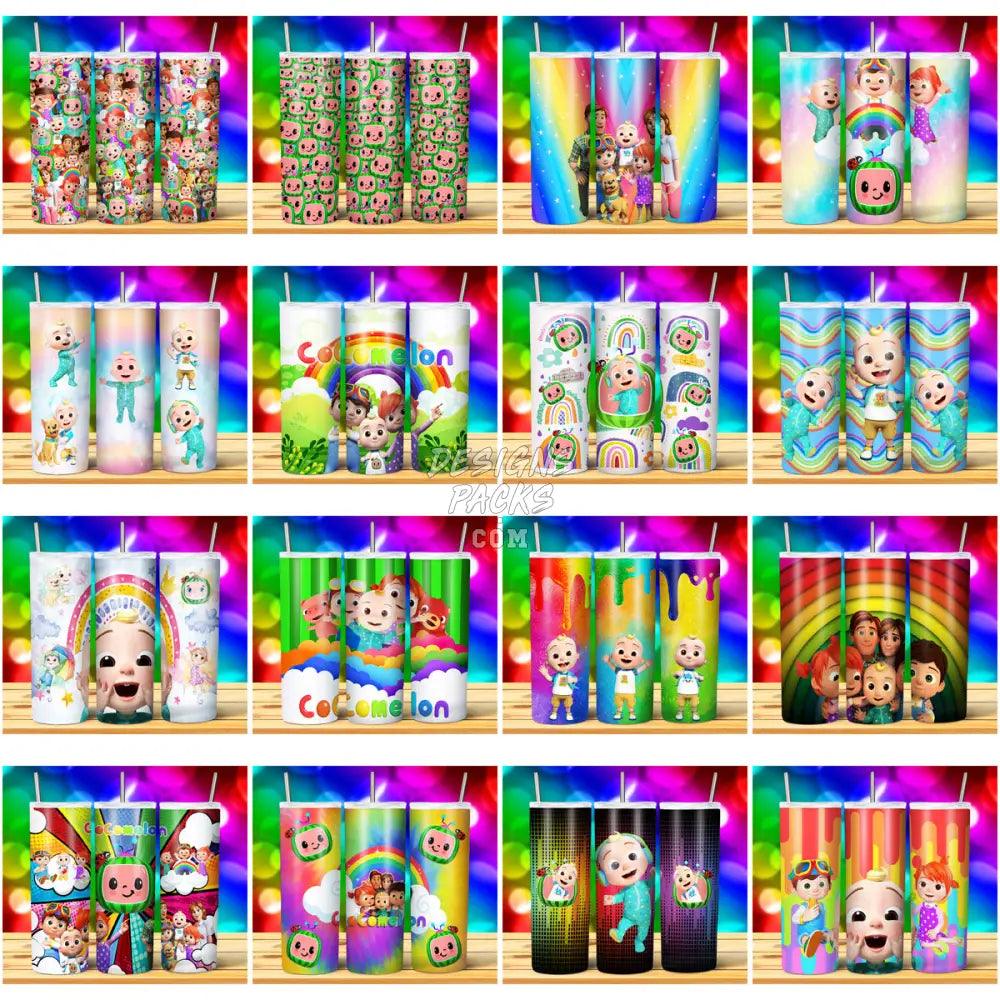 19 Cocomelon Rainbow Tumbler Wrap Bundle Jpg