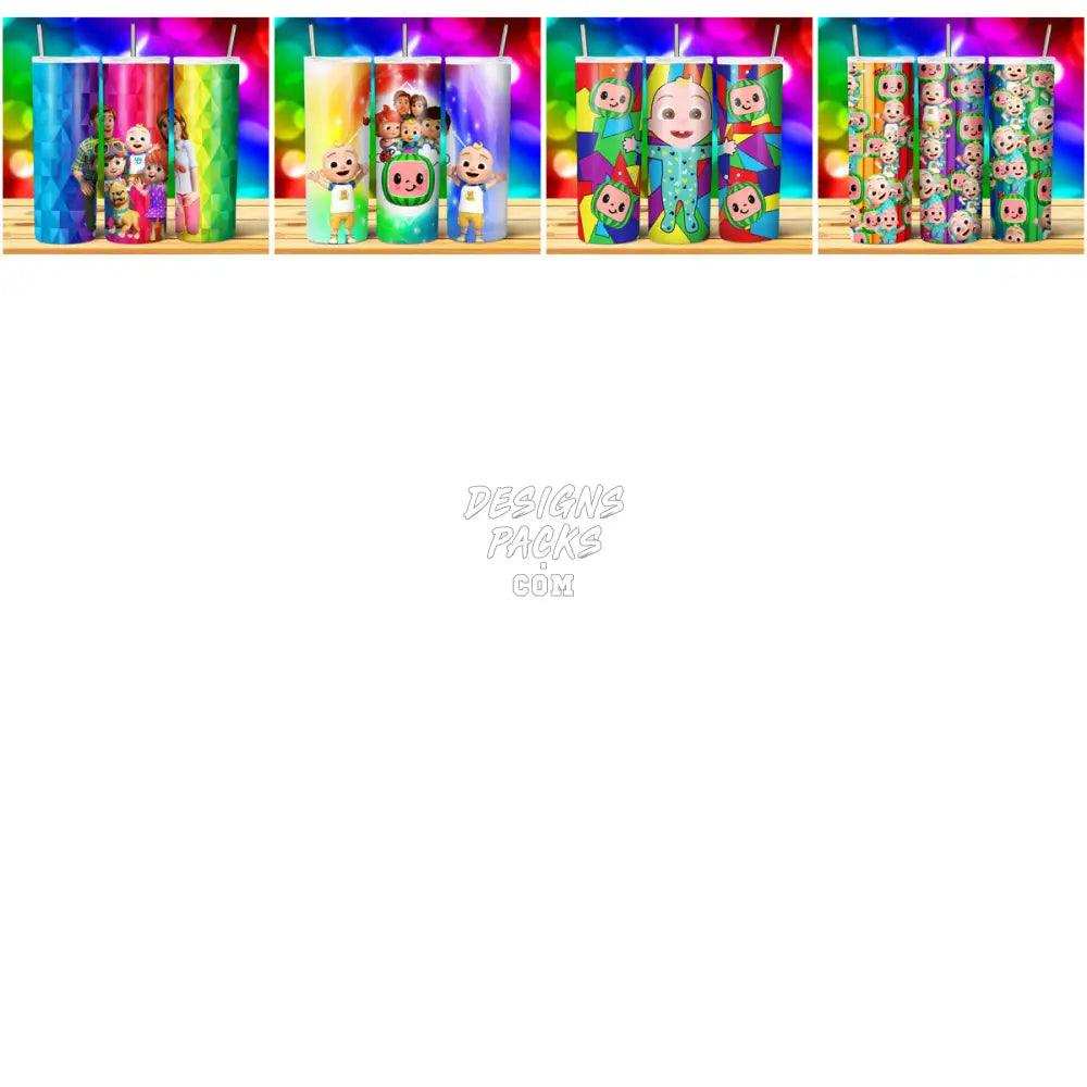 19 Cocomelon Rainbow Tumbler Wrap Bundle Jpg