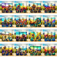 Load image into Gallery viewer, 19 Colorful Sunflower Painting Tumbler Wrap Bundle Jpg
