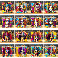 Load image into Gallery viewer, 19 Girls Pop Art Ladies Tumbler Wrap Bundle Jpg
