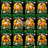 Load image into Gallery viewer, 19 Halloween Zombies Save Dogs Designs Bundle Png

