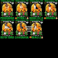 Load image into Gallery viewer, 19 Halloween Zombies Save Dogs Designs Bundle Png
