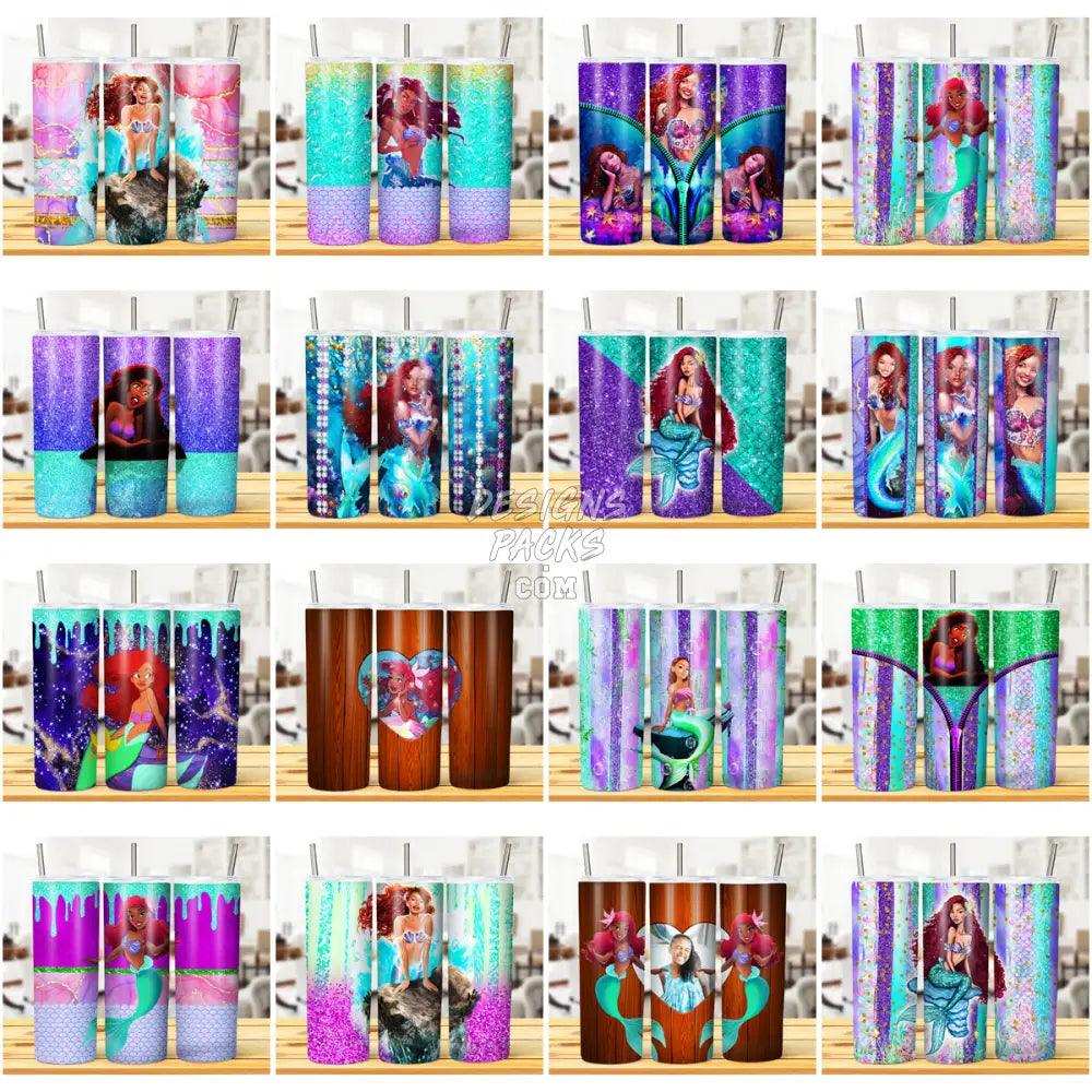 19 Mermaid Movie Tumbler Wrap Bundle Jpg