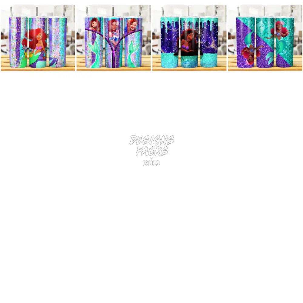 19 Mermaid Movie Tumbler Wrap Bundle Jpg