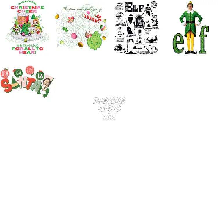 19 Movie Christmas Elf Designs Bundle Png