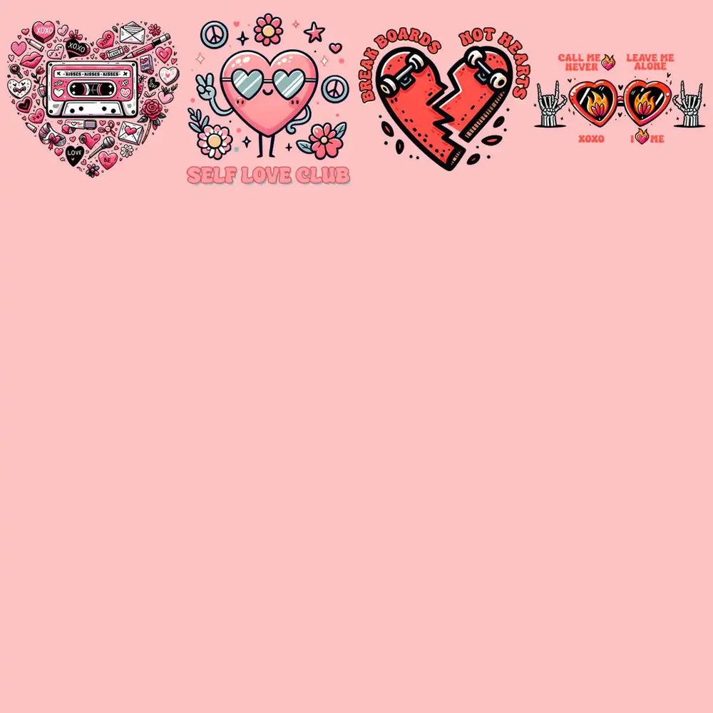 19 Retro Valentine Designs Bundle Png