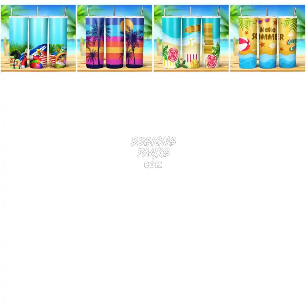 19 Summer Time Scenes Tumbler Wrap Bundle Jpg