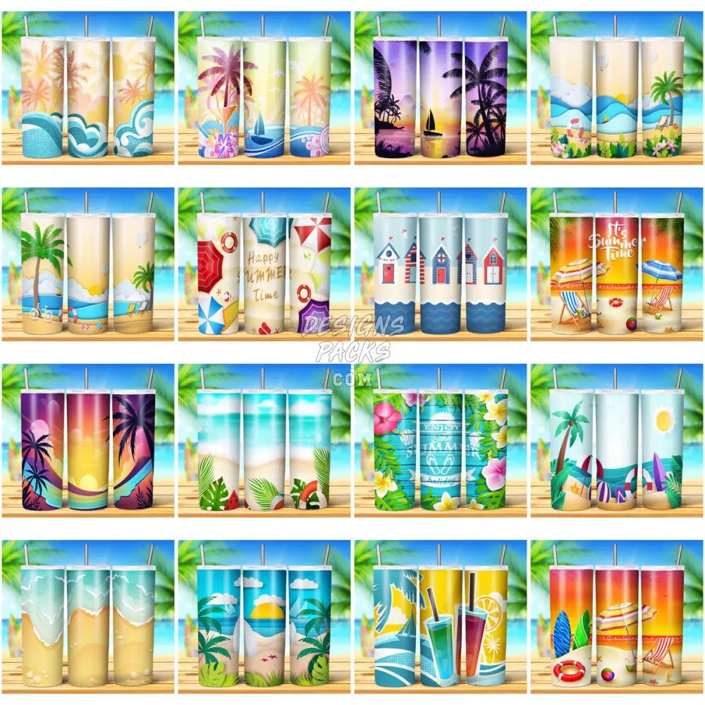 19 Summer Time Scenes Tumbler Wrap Bundle Jpg