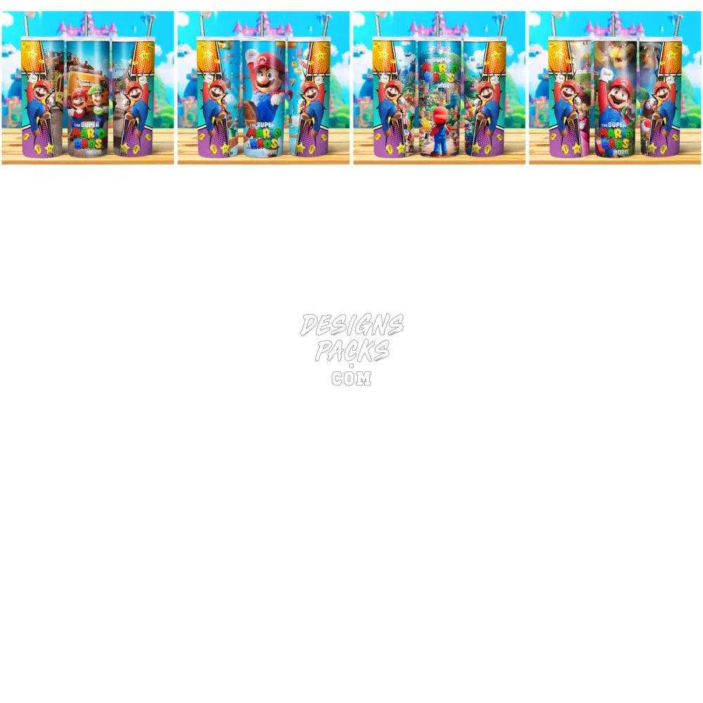 19 Super Mario Comics Gaming Tumbler Wrap Bundle Jpg