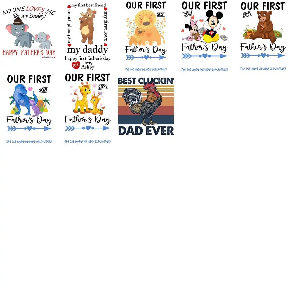 190 Dad Father's Day Mixed Designs Bundle PNG