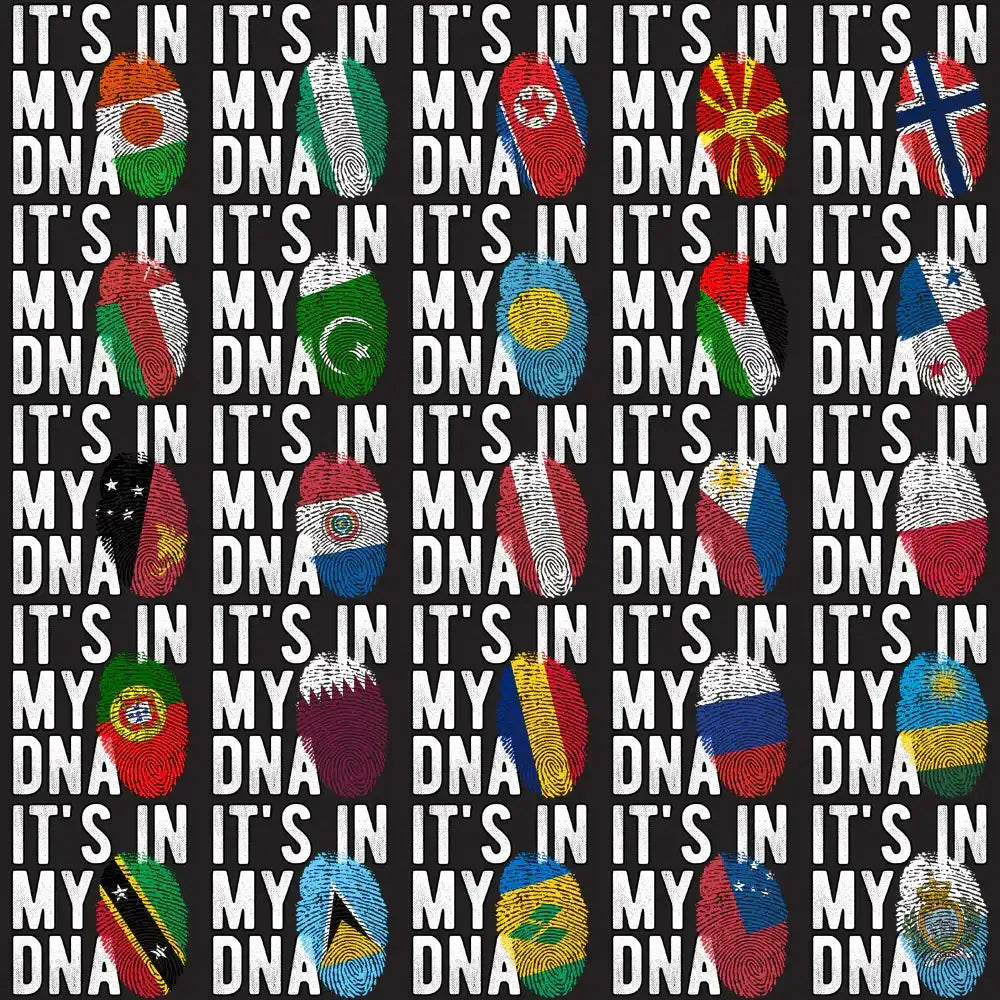 190 In My DNA Fingerprint Flags World Countries Designs Bundle PNG