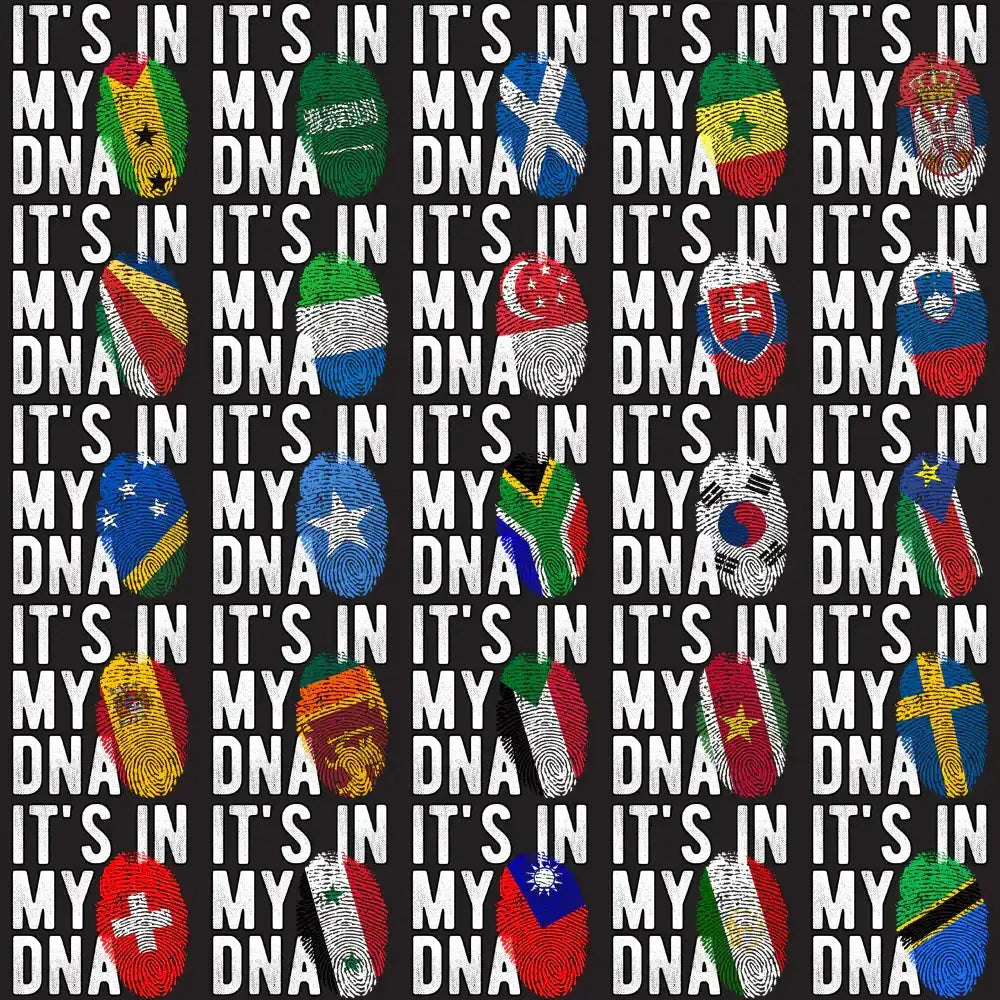 190 In My DNA Fingerprint Flags World Countries Designs Bundle PNG