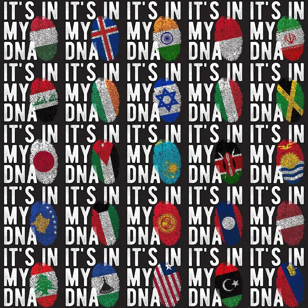 190 In My DNA Fingerprint Flags World Countries Designs Bundle PNG