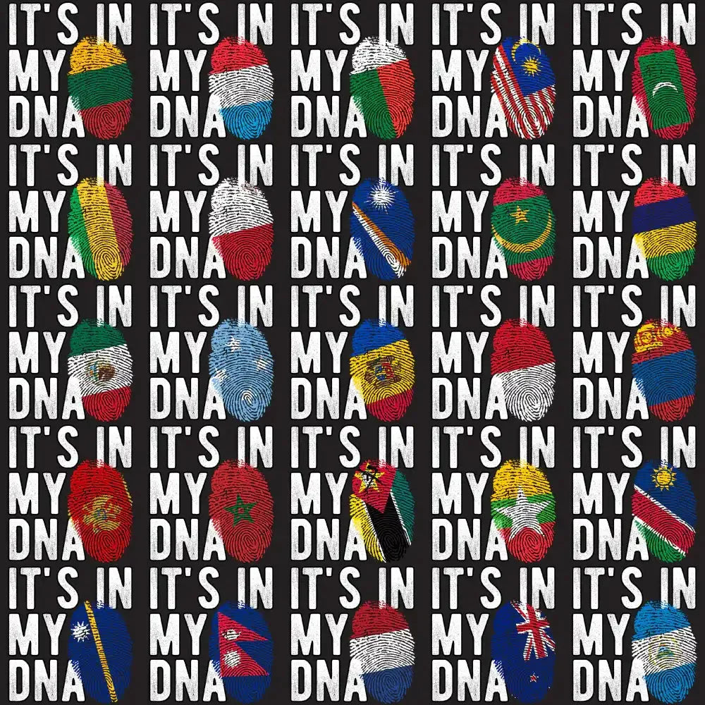 190 In My DNA Fingerprint Flags World Countries Designs Bundle PNG