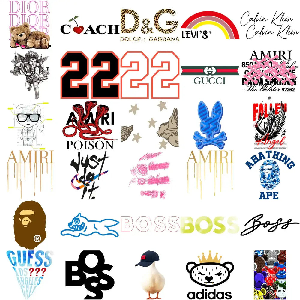 190 Popular Brand Mix Mega Streetwear Designs Bundle PNG