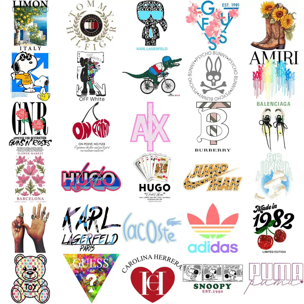 190 Popular Brand Mix Mega Streetwear Designs Bundle PNG