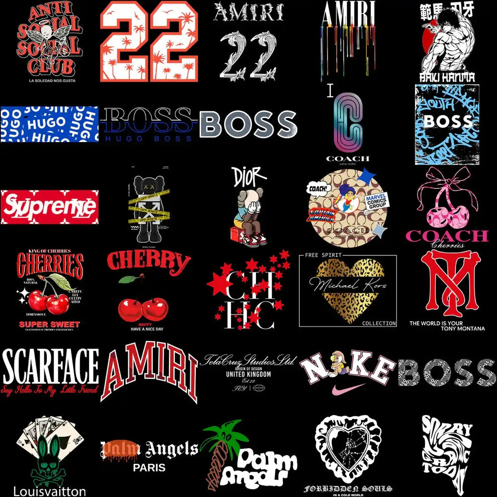 190 Popular Brand Mix Mega Streetwear Designs Bundle PNG
