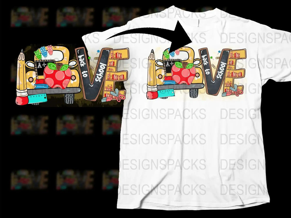 Colorful Art Teacher T-Shirt, Love Design, Creative School Supplies Graphic Tee, Unisex Fashion Shirt