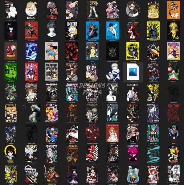 194 Anime Mix Designs Bundle EPS Vector DESIGNSPACKS