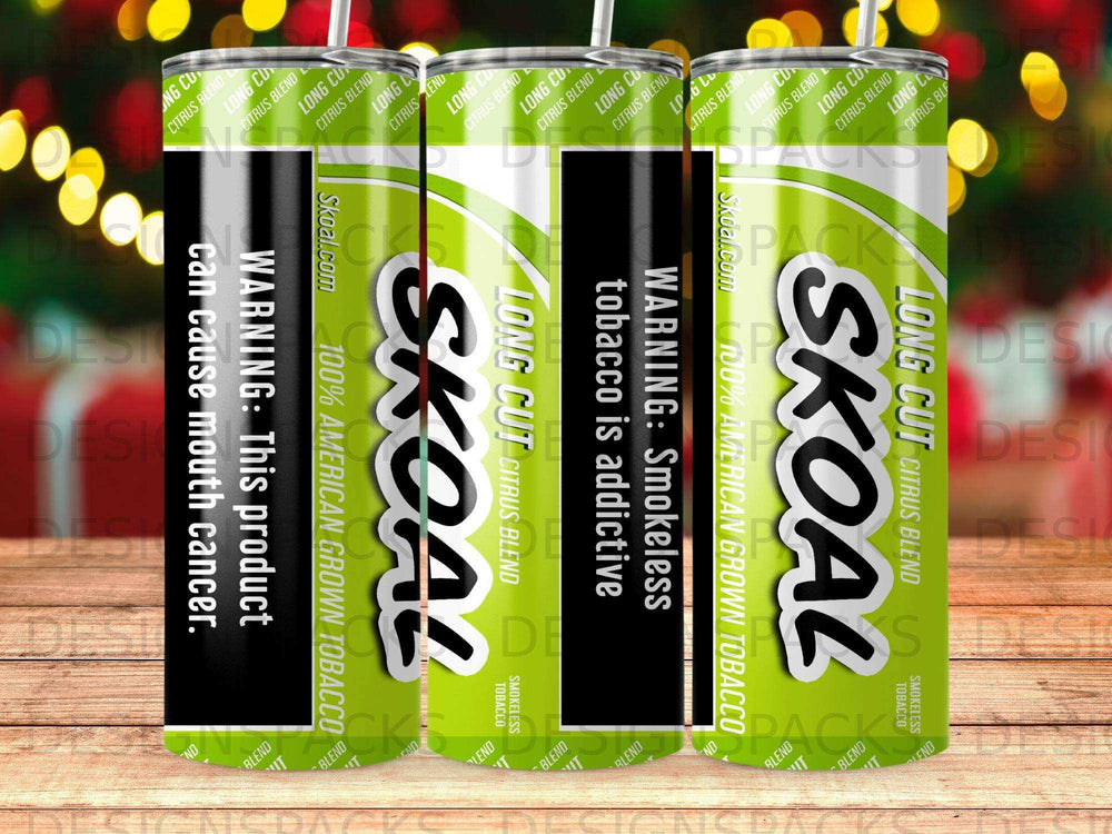 Skoal Long Cut Citrus Blend smokeless tobacco cans with warning labels.
