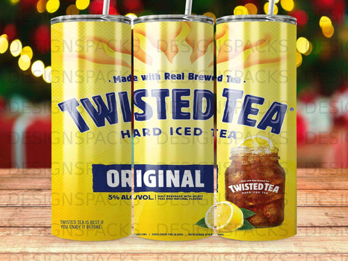 Twisted Tea Original hard iced tea can with 5% alcohol by volume.