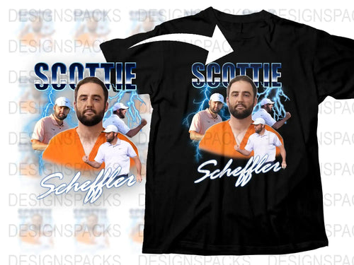 Scottie Scheffler Electric Design Sports Fan T-Shirt, Golf Enthusiast Apparel, Unique Graphic Tee