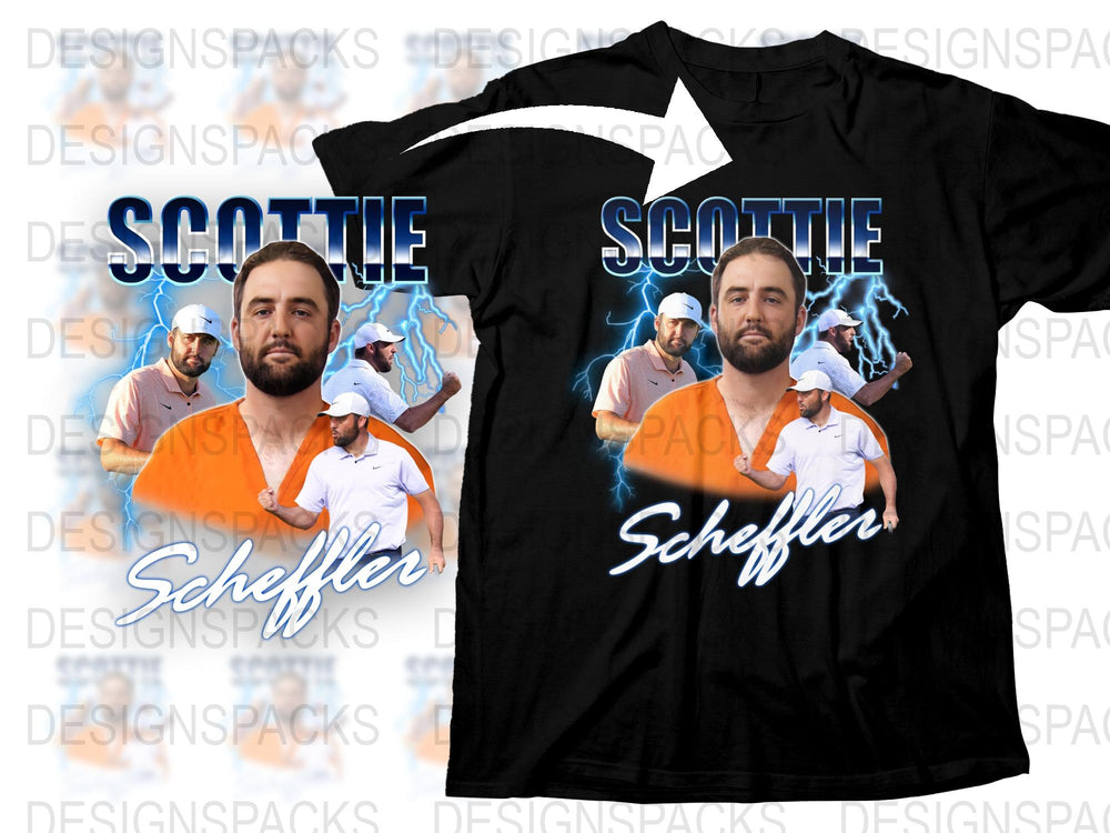 Scottie Scheffler Electric Design Sports Fan T-Shirt, Golf Enthusiast Apparel, Unique Graphic Tee