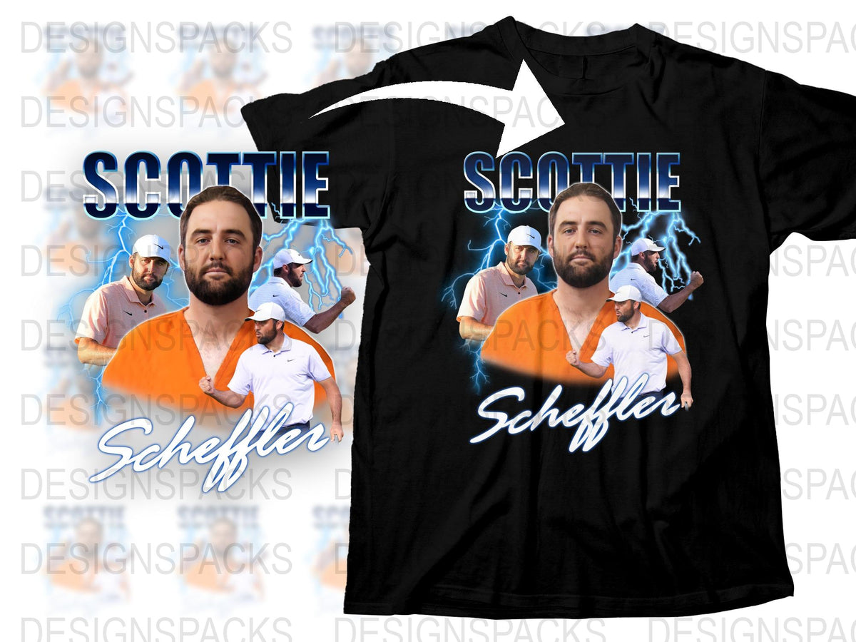 Scottie Scheffler Electric Design Sports Fan T-Shirt, Golf Enthusiast Apparel, Unique Graphic Tee