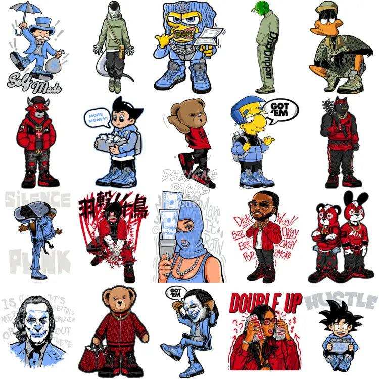 199 Streetwear Mixed Designs Bundle Png