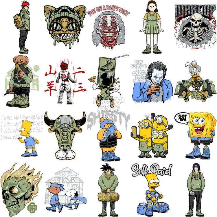 199 Streetwear Mixed Designs Bundle Png
