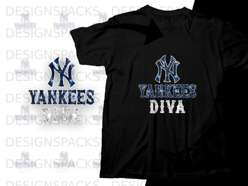 Black t-shirt with New York Yankees logo and 