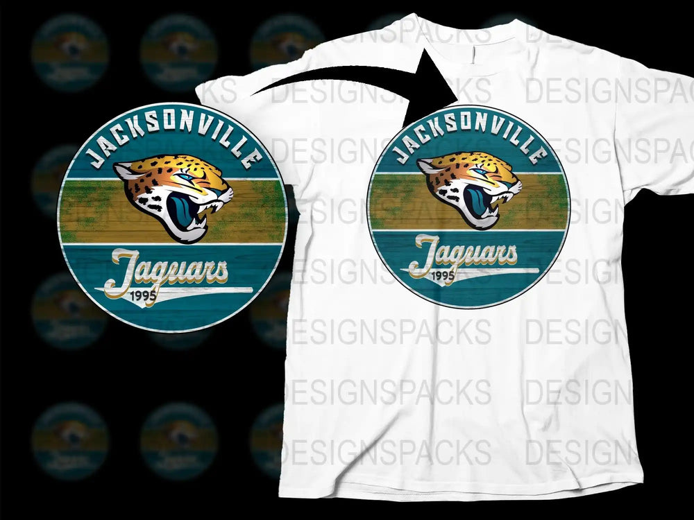 Jacksonville Jaguars Vintage Logo T-Shirt, NFL Team Graphic Tee, Sports Fan Gift, 1995 Retro Design, Unisex Football Apparel