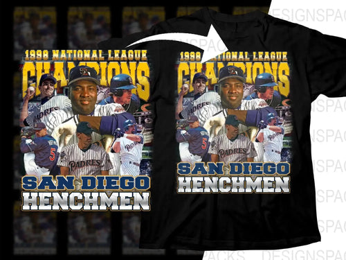 1998 National League Champions San Diego Henchmen Png Digital Download