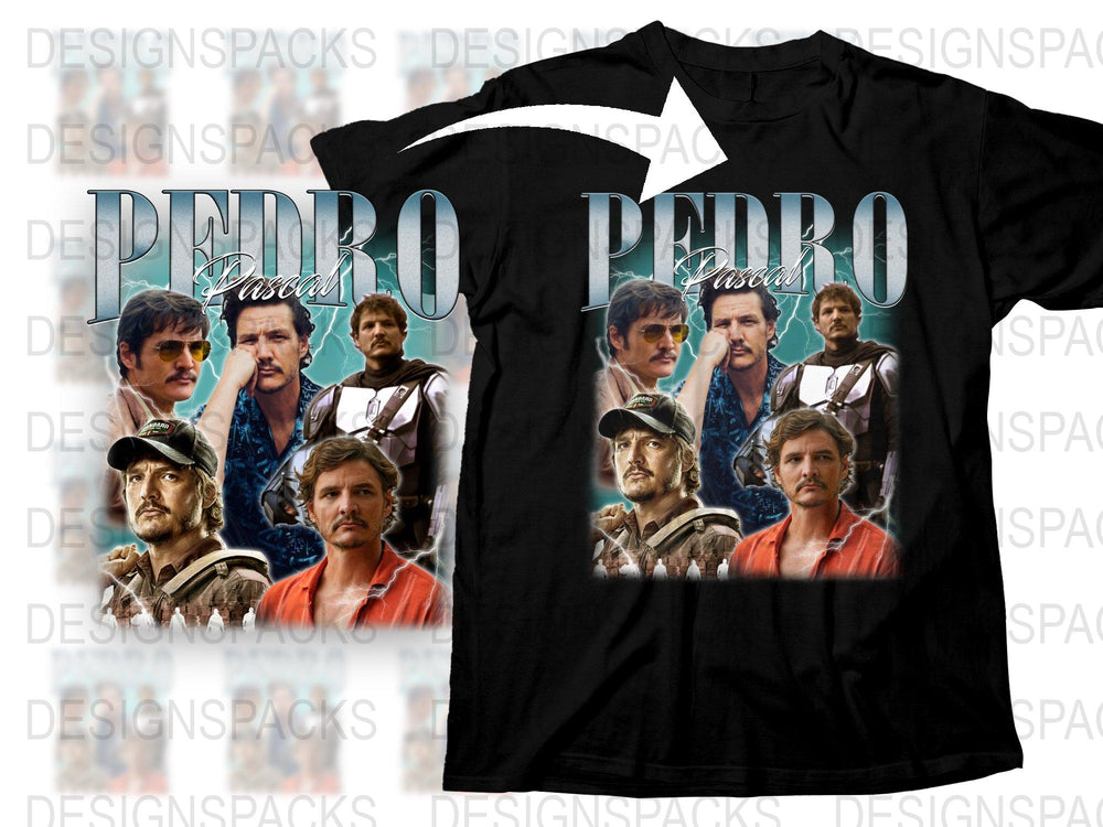 Vintage Pedro Pascal T-Shirt, Retro 90s Style Graphic Tee, Unisex Casual Top, Fan Gift Idea