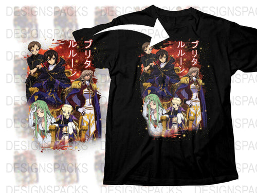 Anime Graphic T-Shirt, Colorful Character Print, Unisex Cotton Tee, Casual Streetwear, Youthful Fashion Top, Unique Illustration Shirt