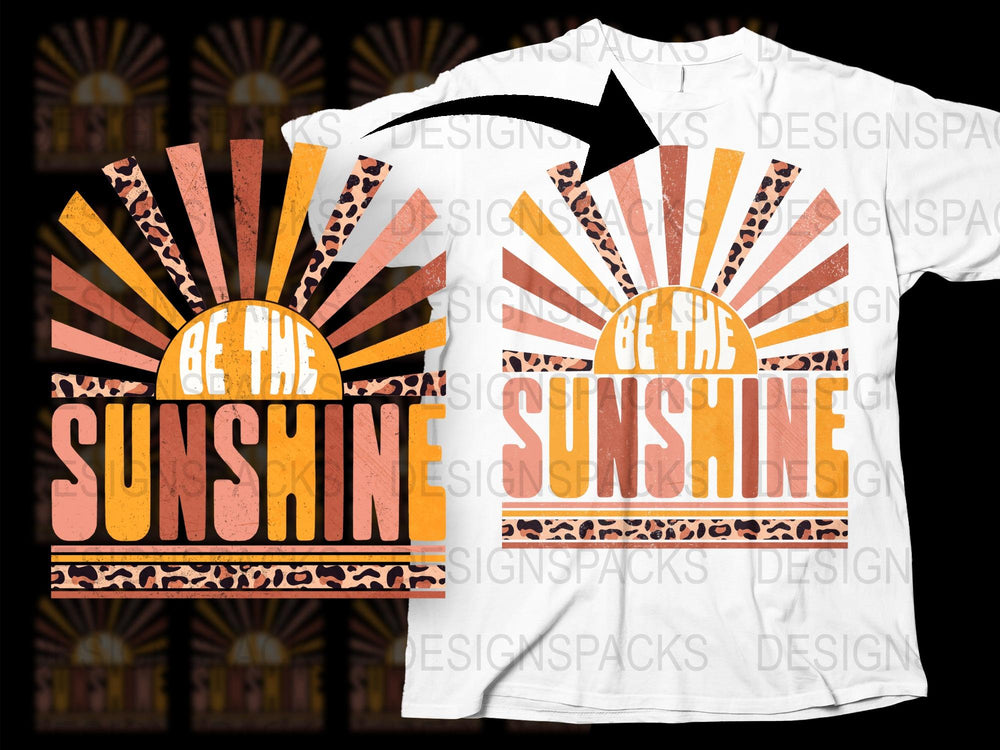 Retro Be the Sunshine T-Shirt, Vintage Sunset Graphic Tee, Unisex Summer Fashion Top