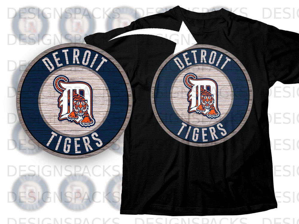 Detroit Tigers Circular Logo Graphic T-shirt