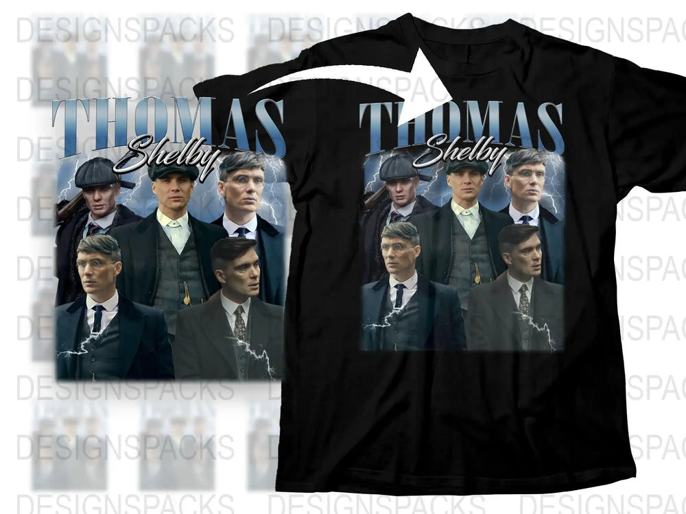 Peaky Blinders Inspired T-Shirt, Vintage Graphic Tee, Thomas Shelby Print, Fan Merchandise, Unique Gift for TV Series Fans