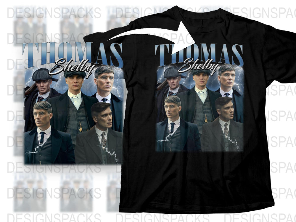 Peaky Blinders Inspired T-Shirt, Vintage Graphic Tee, Thomas Shelby Print, Fan Merchandise, Unique Gift for TV Series Fans