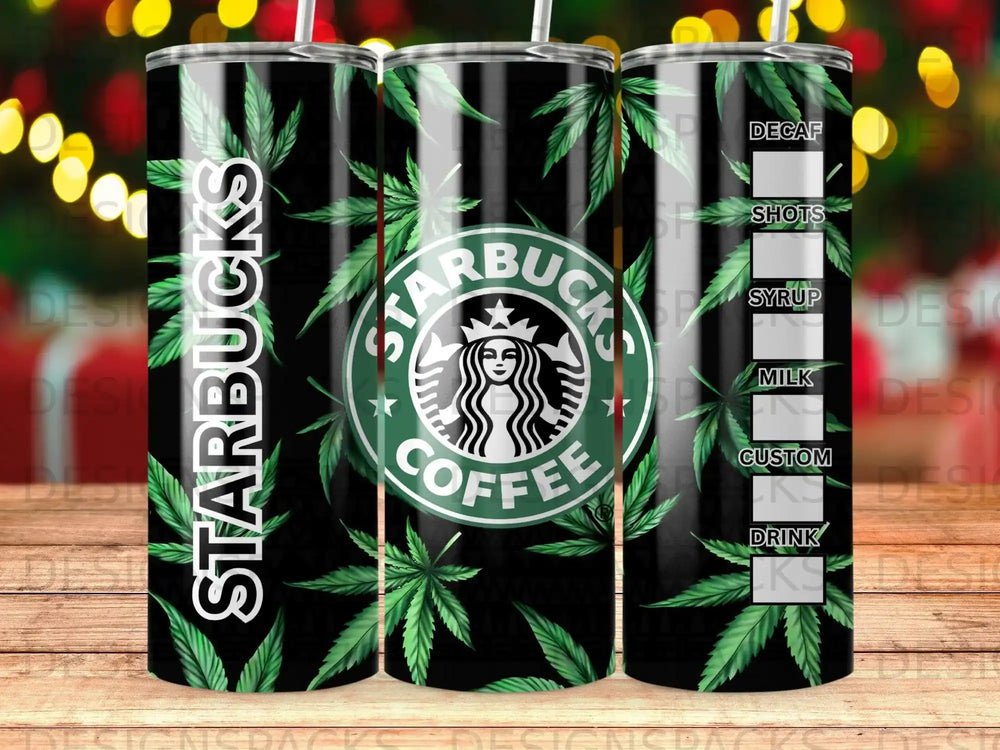 Starbucks Cannabis Leaves Custom Drink Tumbler product type