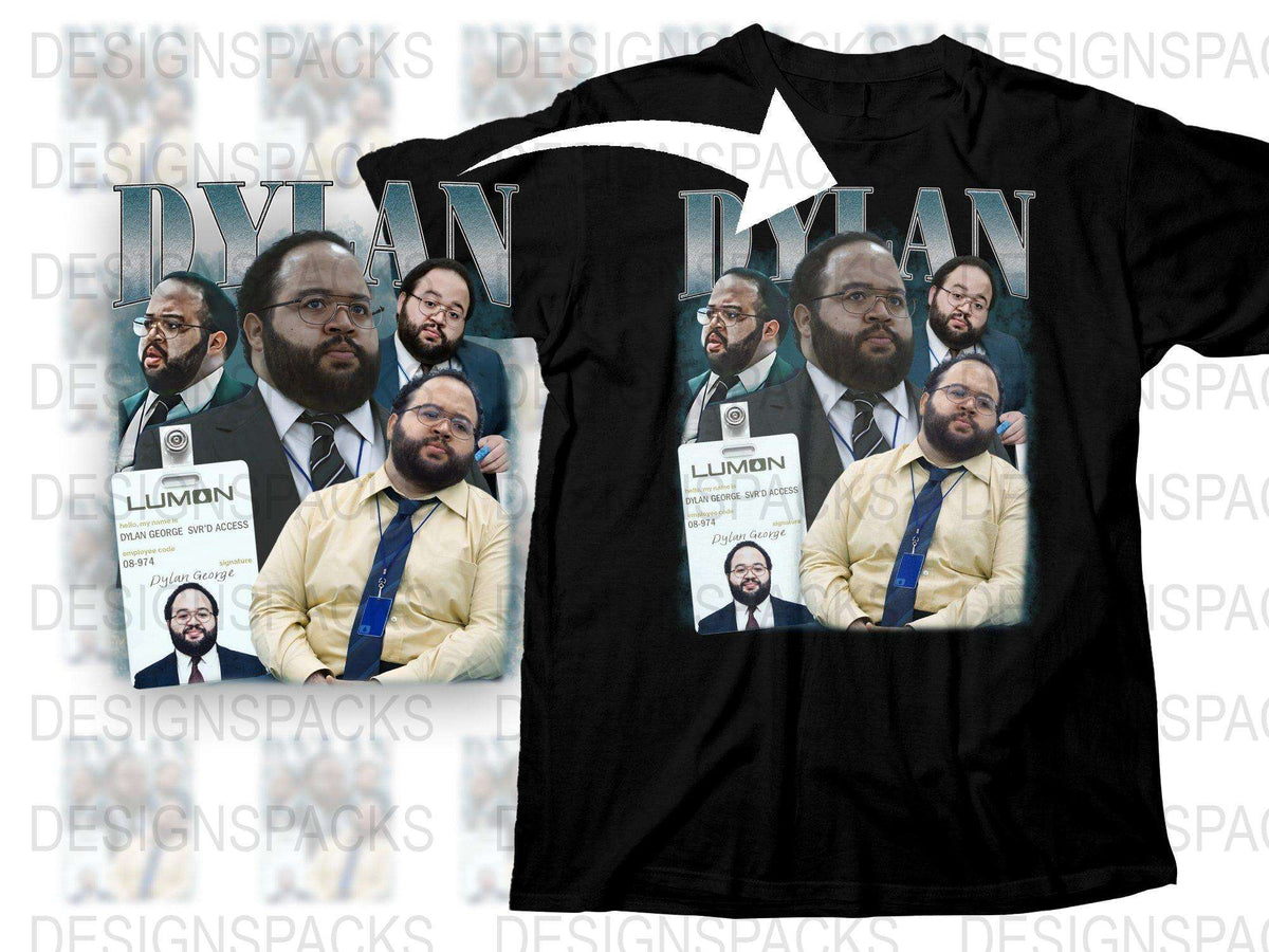 Custom Dylan Name T-Shirt, Personalized Photo Collage Design, Unique Gift Idea, Multiple Poses, Black Tee