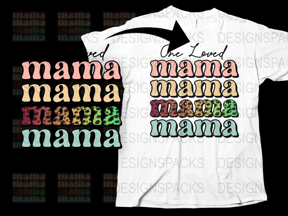 Mama T-Shirt, Colorful Leopard Print, Mother's Day Gift, Stylish Women’s Casual Wear