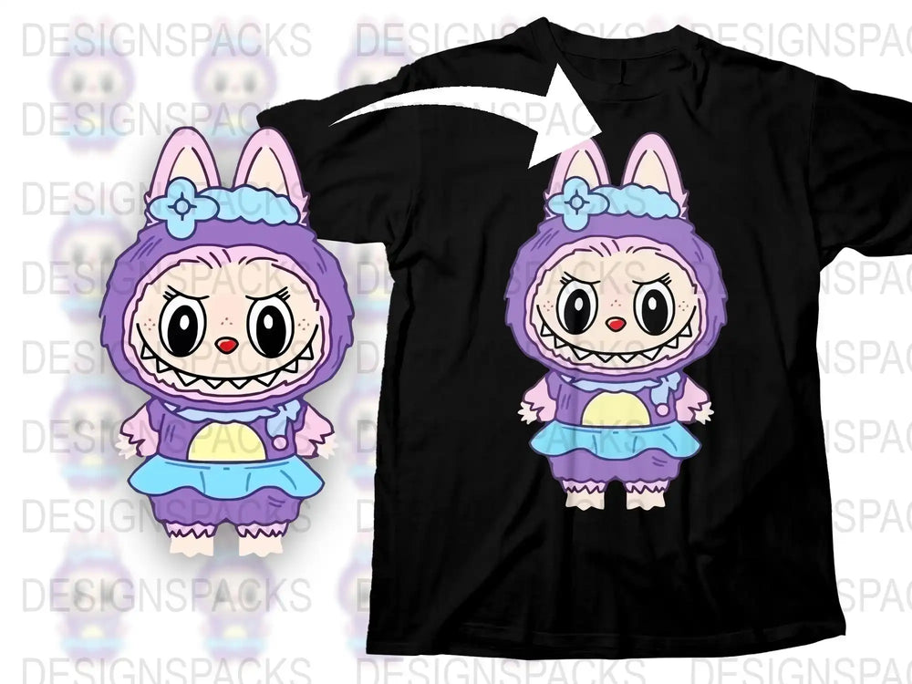 Cute Cartoon Rabbit Character T-Shirt, Kids Kawaii Bunny Graphic Tee, Unique Anime Style Top, Unisex Children’s Apparel