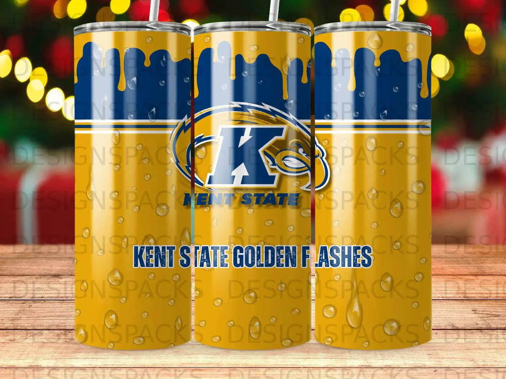 Kent State Golden Flashes Yellow Blue Drip Design product type
