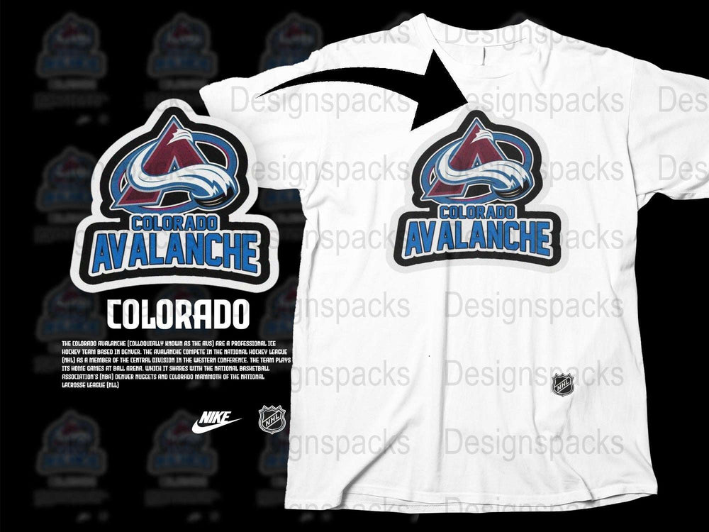Colorado Avalanche T-Shirt, Nike Team Sports Tee, NHL Hockey Fan Apparel