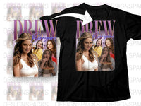 Drew Barrymore Photo Collage T-Shirt, Vintage Celebrity Portrait Tee, Unique Fans Gift Idea