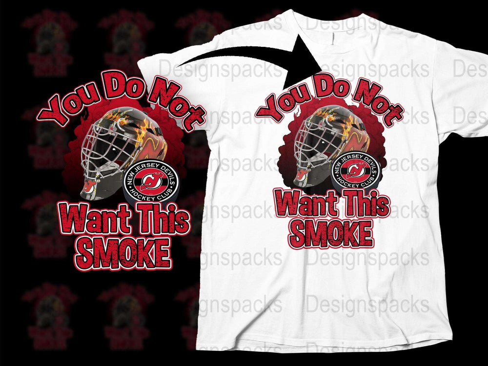 Ice Hockey Goalie T-Shirt, 'You Do Not Want This Smoke', Sports Fan Apparel, Graphic Tee for Men and Women